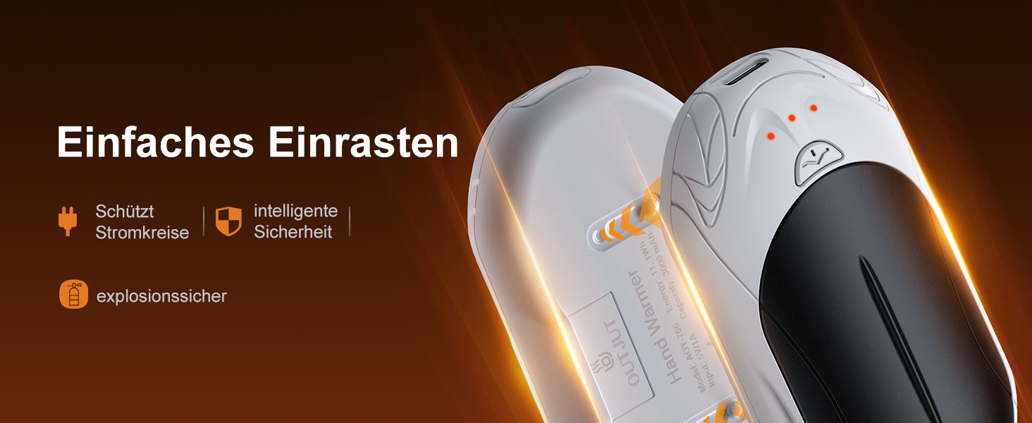 Електричні грілки для рук OUTJUT 6000mAh, 2 шт., USB, 3 режими нагріву, для спорту, кемпінгу, подарунок