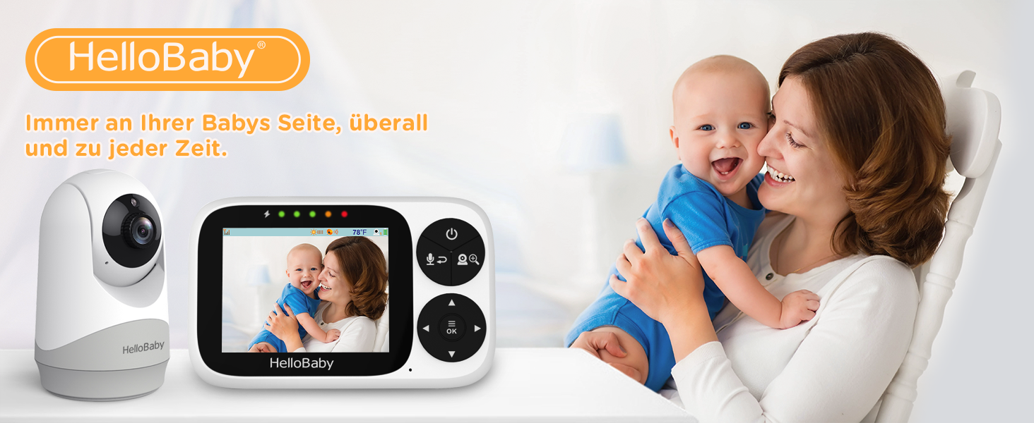 Радіоняня HelloBaby з камерою та екраном 3.2