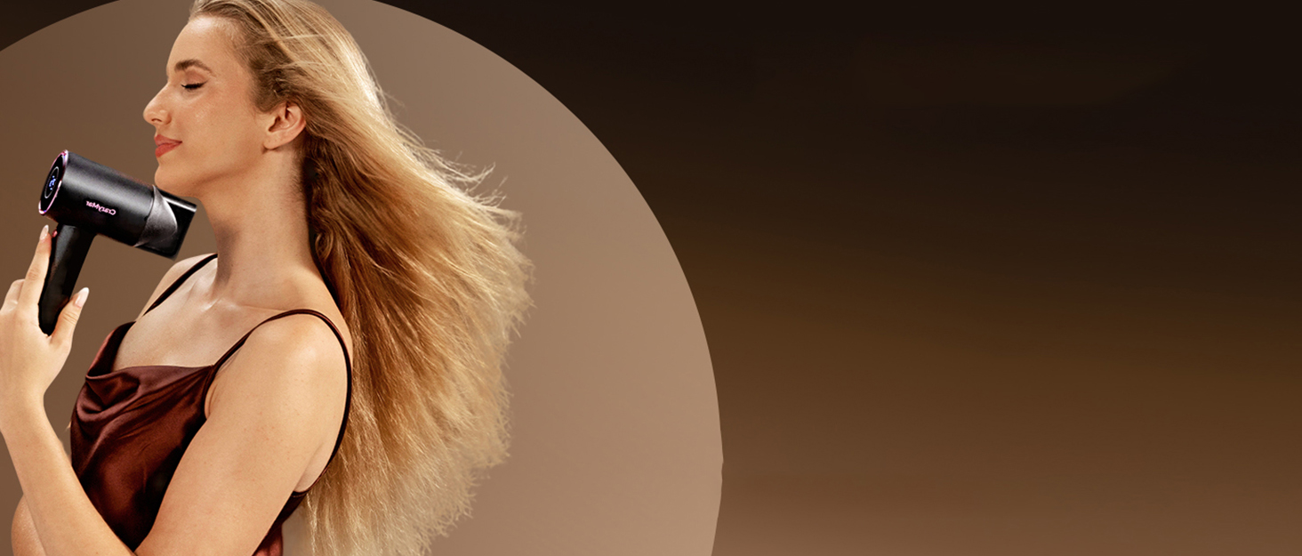 Іонний фен для волосся з безщіточковим мотором 180 000 об/хв, компактний дорожній фен з 4 режимами температури та захистом від перегріву, чорний