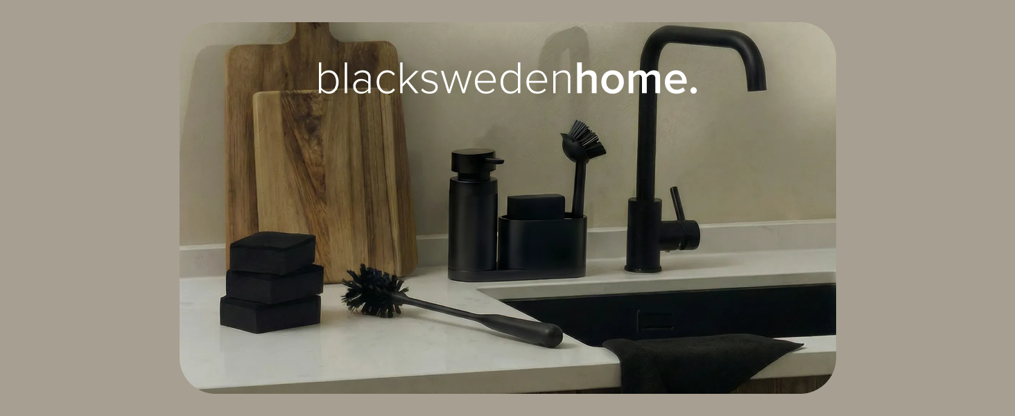 Набір млинків для солі та перцю blackswedenhome, керамічний механізм, 22 см, чорний та білий, 2 шт.
