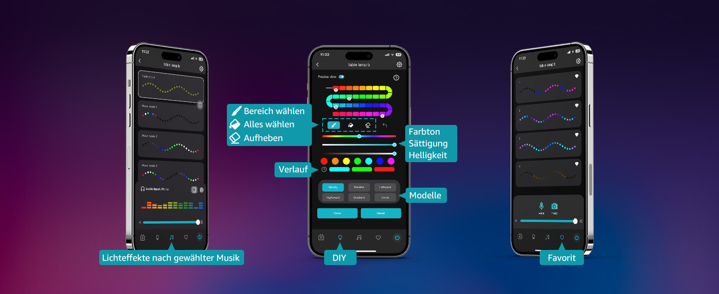 Lepro AI розумна настільна лампа TB2 з персоналізованим AI-дизайном освітлення, синхронізація з музикою/керування через додаток, регулювання яскравості, RGB+IC технологія, сумісна з Alexa/Google, без пульта керування, дизайн 'Скрябін'