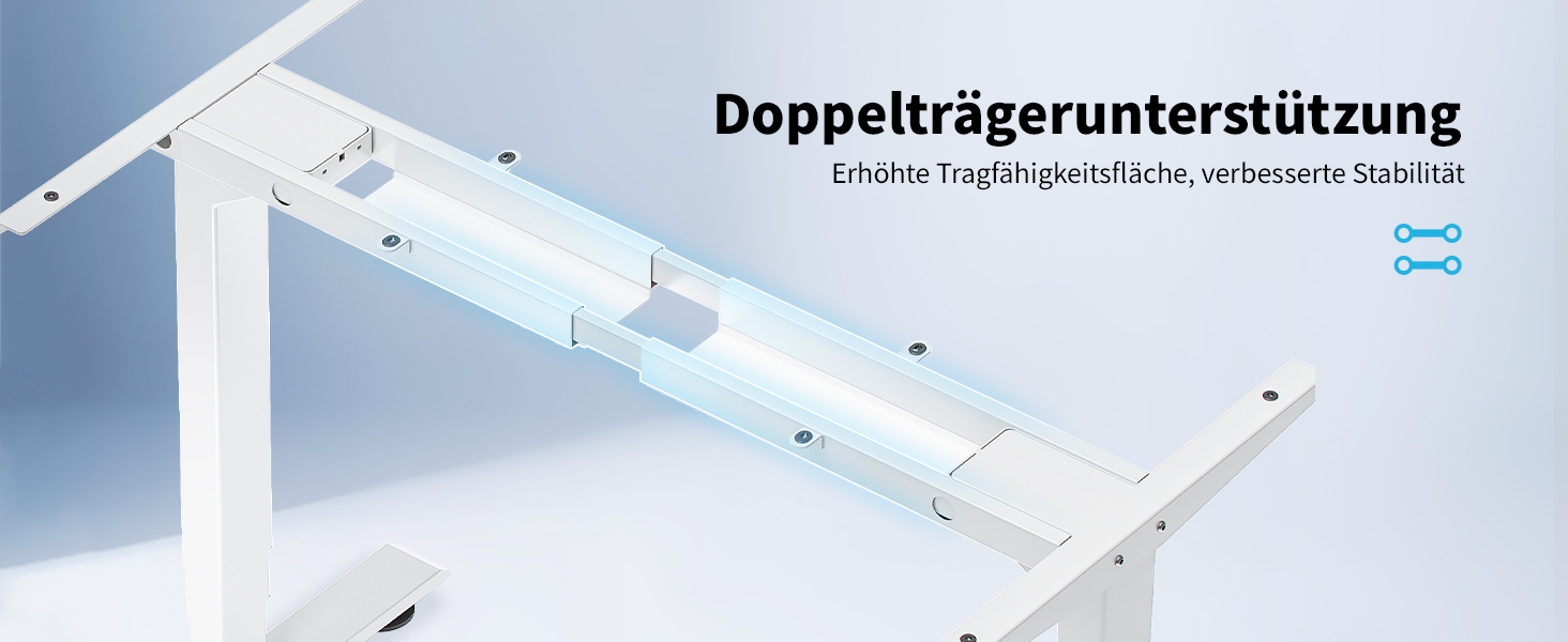 Електричний регульований стіл MAIDeSITe T2 Pro Plus (Чорний, Сірий) з 2 моторами, 3 ступені регулювання та пам'ять