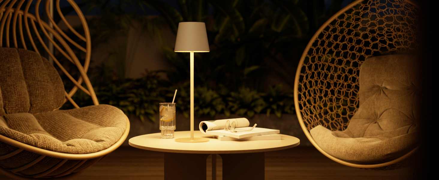 LED настільна лампа K-Bright 2 шт. з регулюванням яскравості, акумуляторна, бездротова, 3000K/4000K/6000K, USB-C, IP54, хакі, 2 шт.