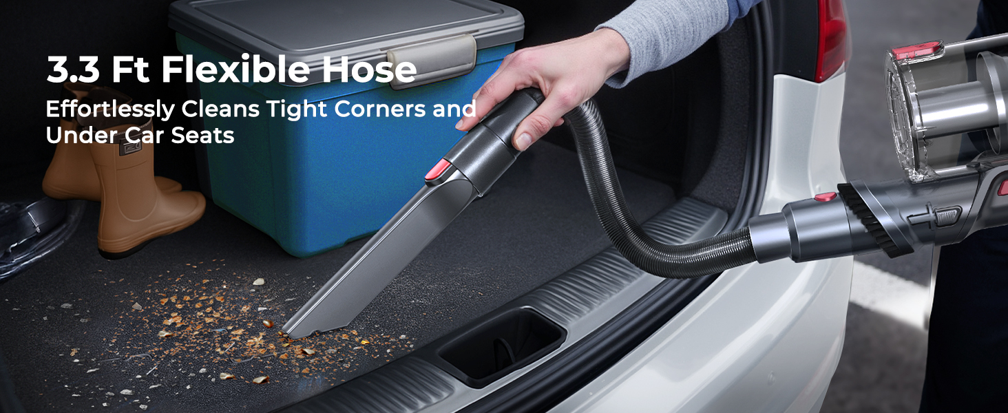 Бездротовий акумуляторний пилосос Fieety 8-в-1: потужне всмоктування 50kPa, 600W, 65 хвилин роботи, 1.6L, без мішка, для дому та авто, з турбощіткою та базою для зарядки. Ідеально для видалення шерсті тварин, килимів та твердих поверхонь.