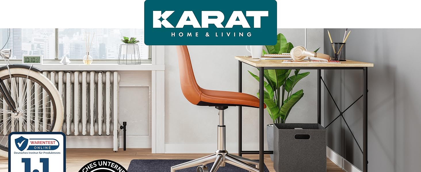 Захисна килимок KARAT для офісного крісла, 100 x 120 см, чорний - з поліестеру, захист для ламінату, паркету, твердих підлог (Viking)