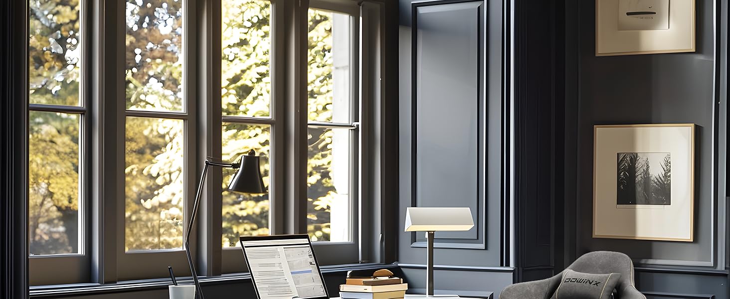 Ігрове крісло Dowinx з підніжкою, масажером попереку та офісним комфортом, до 200 кг, регулювання спинки 165°, сірий