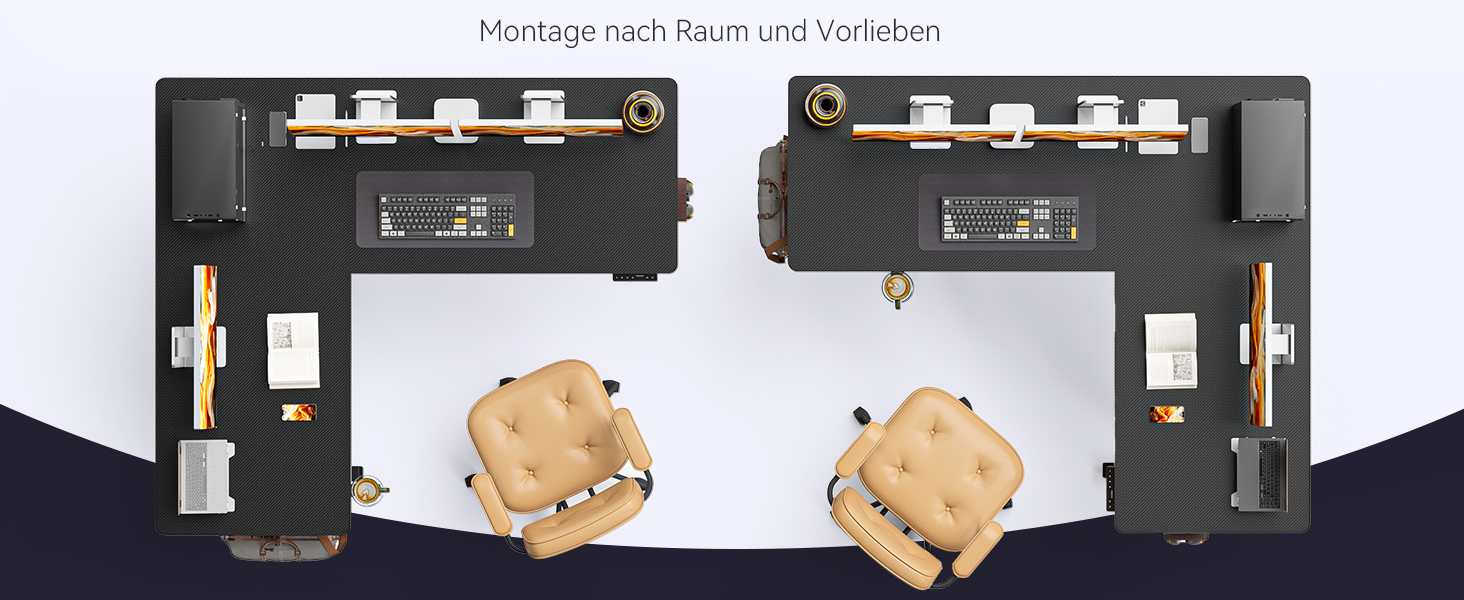 Електричний кутовий стіл WALKINGDESK 160 x 140 см з регулюванням висоти, чорний. Стіл для офісу, геймінгу та дому з кабелеуправлінням