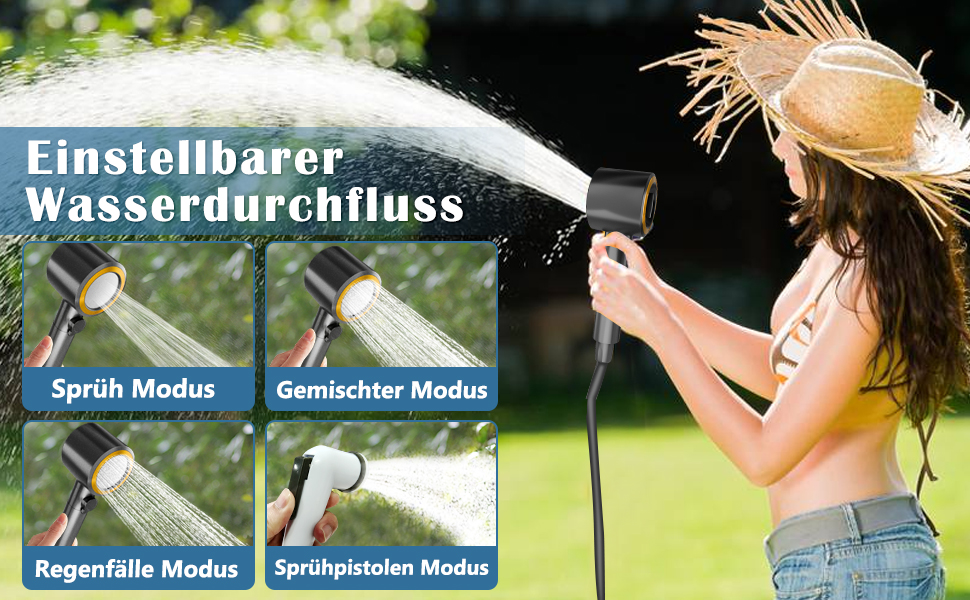 Портативна душова кабіна для кемпінгу з акумулятором 8000mAh, насосом та відром, комплект для відпочинку на природі, туризму, миття авто та тварин