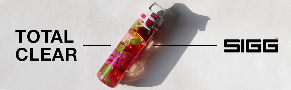 Пляшка для пиття SIGG Total Clear ONE (0,75 л), що не містить шкідливих речовин і герметична, легка і небитка пляшка для пиття з трітана (червоного кольору)