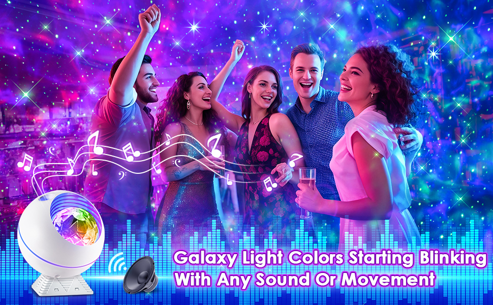 Проектор зоряного неба Sternenhimmel з Bluetooth, 300 режимів, нічник для дітей та дорослих, білий колір