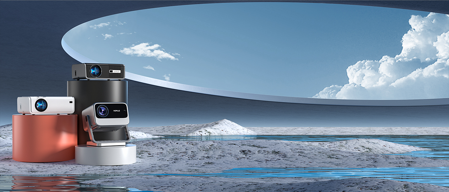 Smart Beamer 28000 Lumen: 4K проєктор з автофокусом, Dolby Audio, WiFi6, Bluetooth, підтримкою 1080P для дому та вулиці