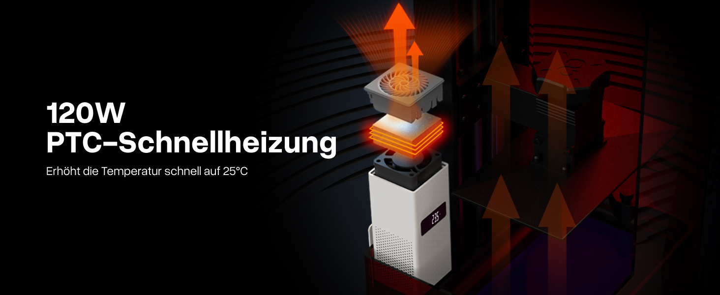 Повітряочисник ELEGOO для 3D-принтерів: видаляє TVOC, сумісний з Mars 4, Saturn 3, Saturn 2, розмір 210x247x410 мм (з міні-нагрівачем)