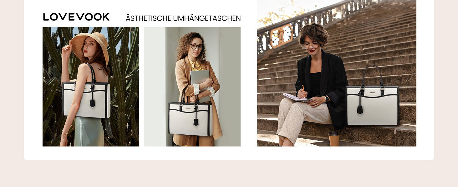 Сумка для ноутбука LOVEVOOK 15.6 дюймів, жіноча, велика, з екошкіри, для роботи, навчання, універсальна, на плечі, велика містка сумка-шопер