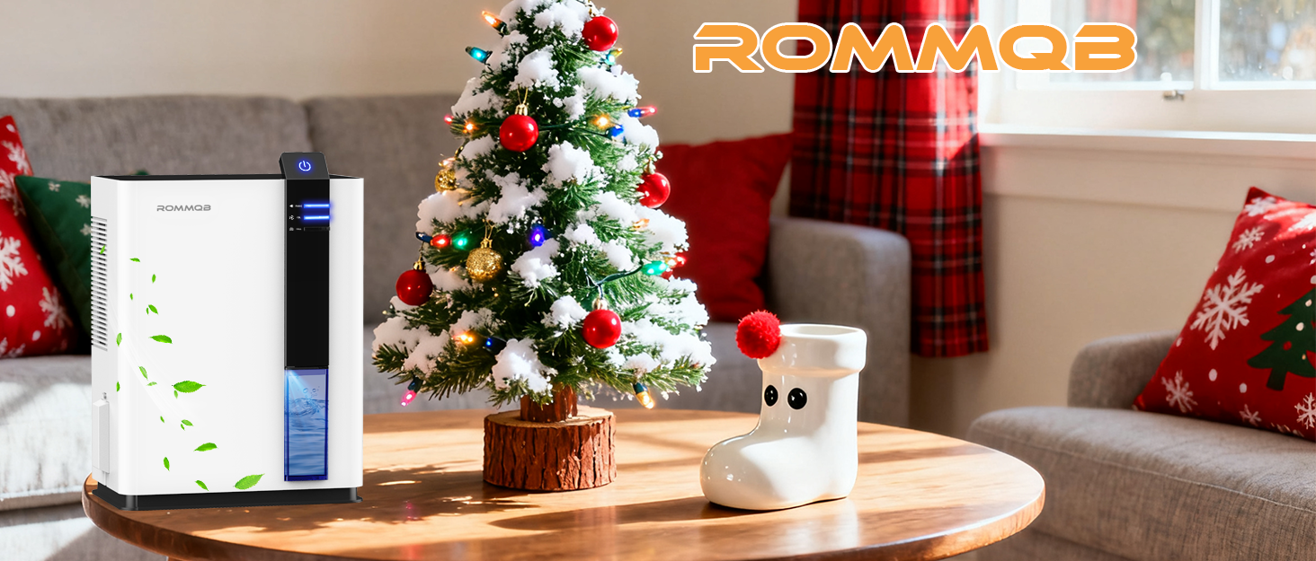 Електричний осушувач повітря ROMMQB 3000 мл: для підвалу, ванної, спальні, квартири, з автовимкненням та нічним підсвічуванням