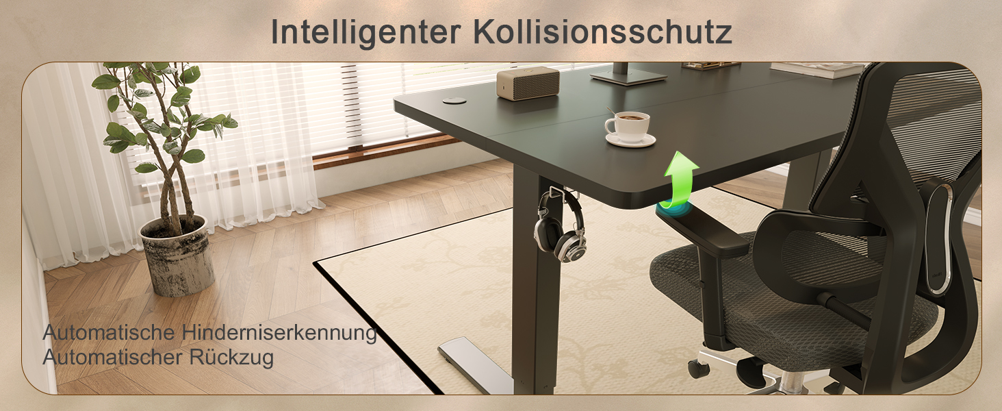 Електричний стіл JUMMICO з регулюванням висоти та USB-портом для зарядки, 100 x 60 см, білий (чорний)