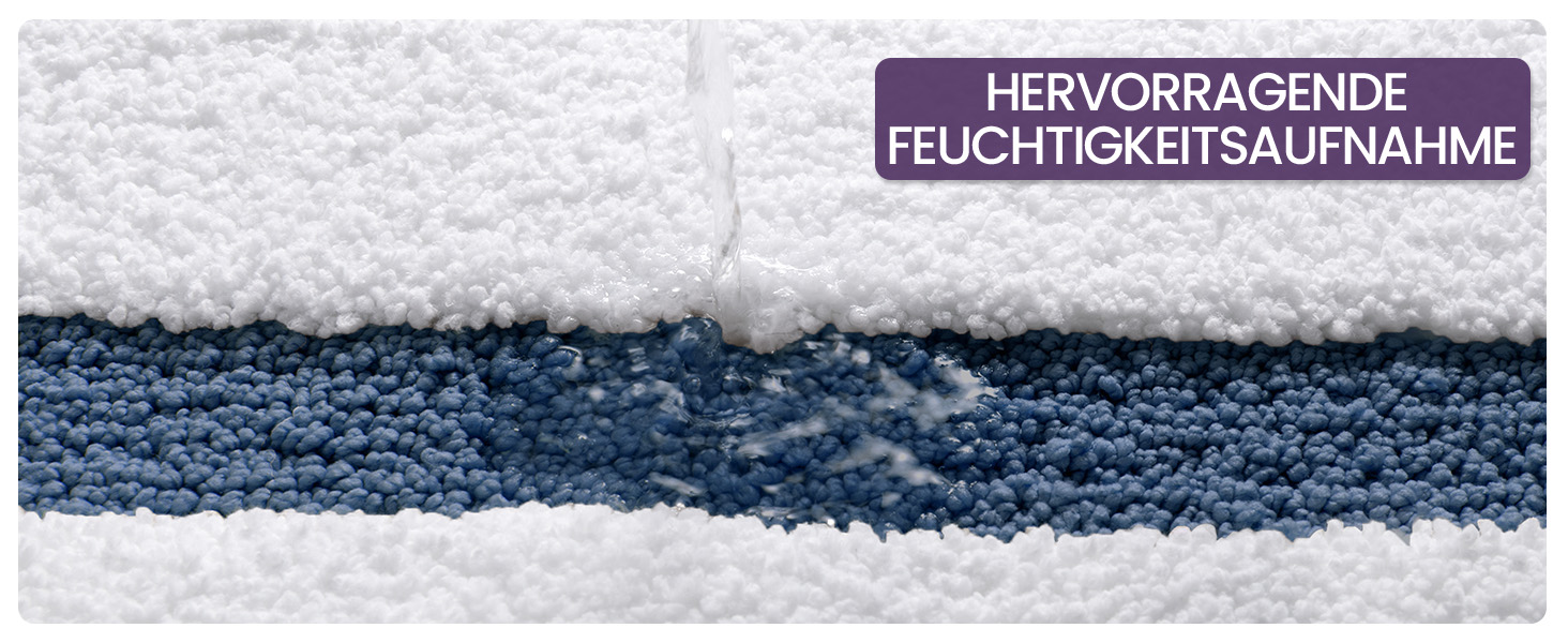 Килимок для ванної кімнати DEXI, 44 x 76 см, синій, неслизький, машинне прання, вбираючий, овальний