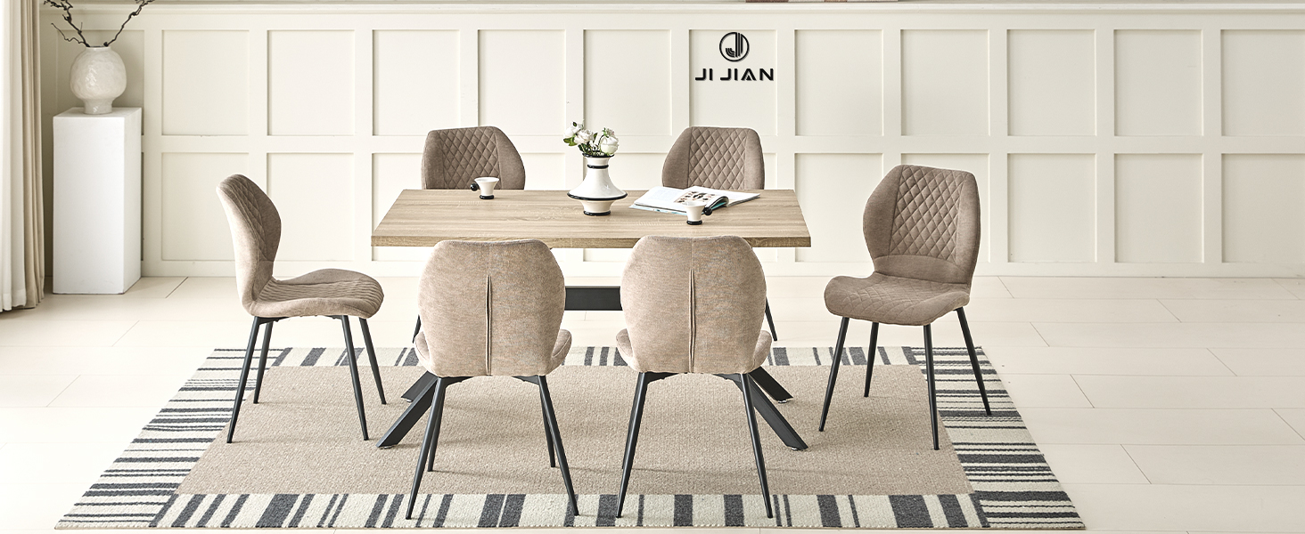 Набір з 4 оббивних ергономічних стільців для їдальні, кухні, вітальні, ресепшену, коричневого кольору