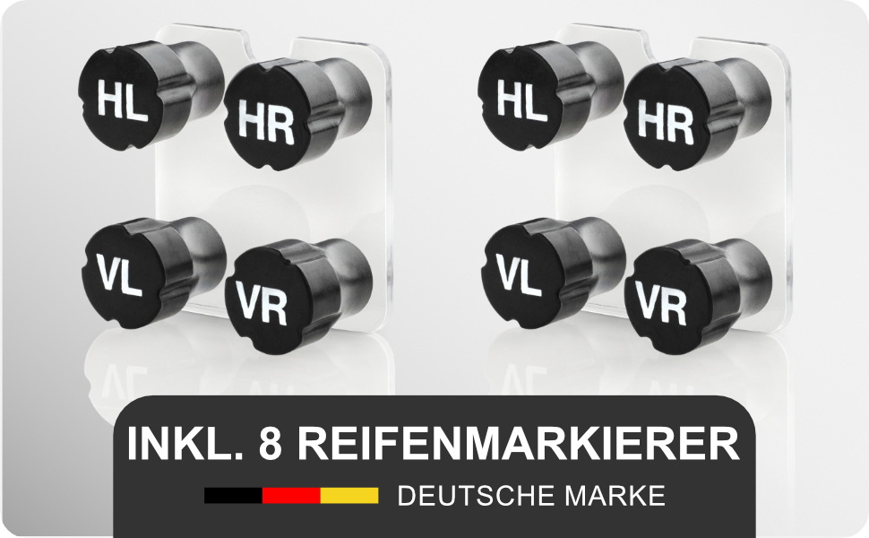 Підставка для шин Bonsport XL на колесах, для шин до 295 мм, вантажопідйомність 150 кг, з 8 маркерами для шин