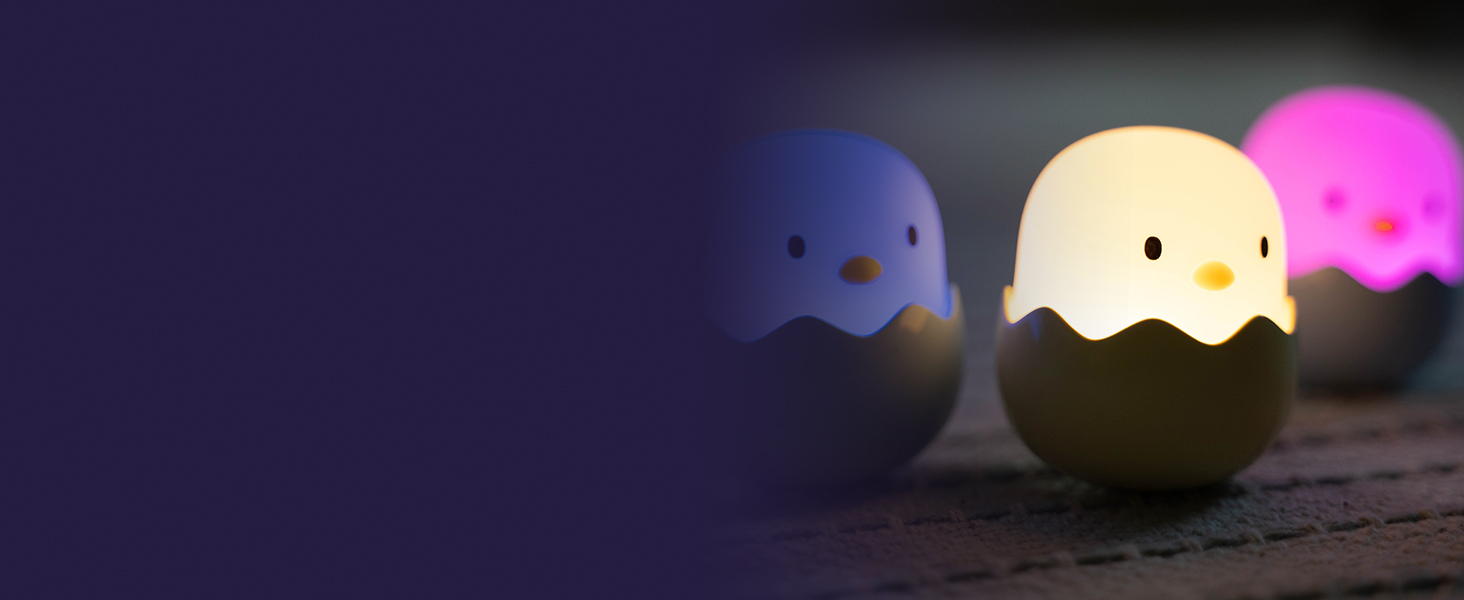 Нічник дитячий LED MegaLight Eggy 3 шт. з USB зарядкою, диммер, безпечний для немовлят
