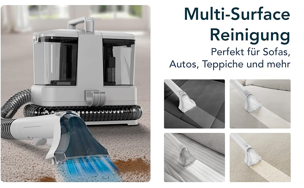 Портативний мийник для м'яких меблів та килимів – компактний пилосос-мийник для килимів, текстилю, автосидінь та диванів
