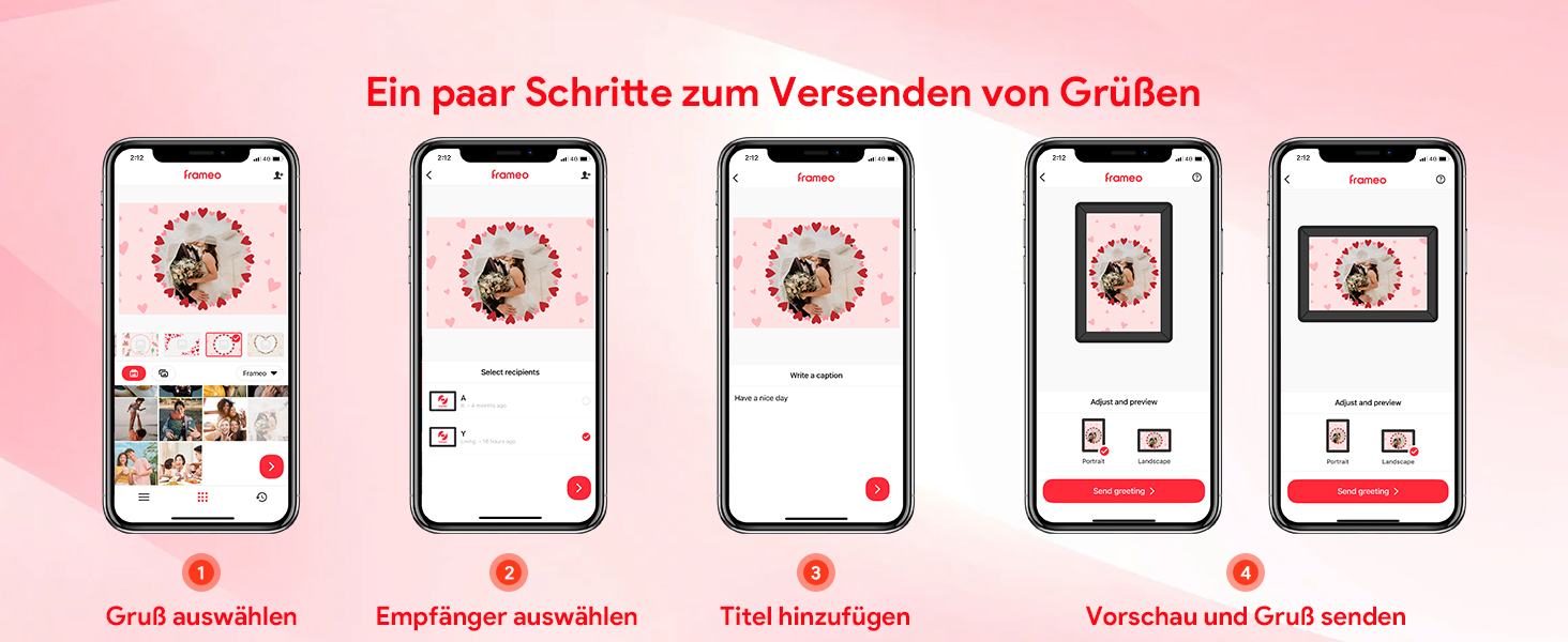 Frameo Цифровий фоторамка 10.1 дюйма, WALN, 32 ГБ, автоповорот, відправка фото/відео через додаток
