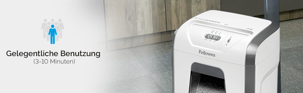 Fellowes Powershred 15C: Офісний шредер для дому, 15 аркушів, 19л контейнер, P4, білий