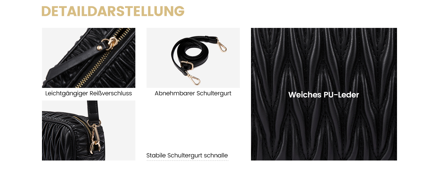 LOVEVOOK Сумка через плече жіноча, маленька сумочка кросбоді, чохол для телефону, сумка на плече, шкіра PU, чорна