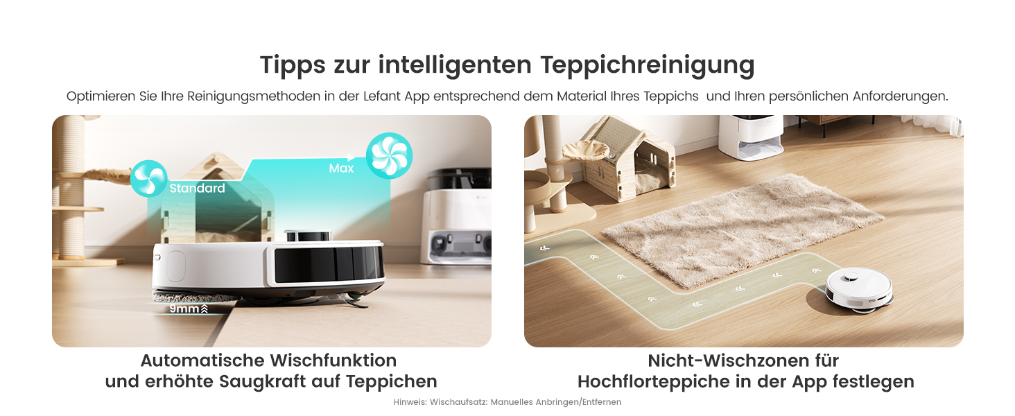 Робот-пилосос LEFANT M3 Gen2 з функцією миття, 12000Pa, автоматичне очищення, LiDAR, розпізнавання килима, керування через додаток Freemove 3.0 та голосове керування, 8 тижнів бездротової роботи