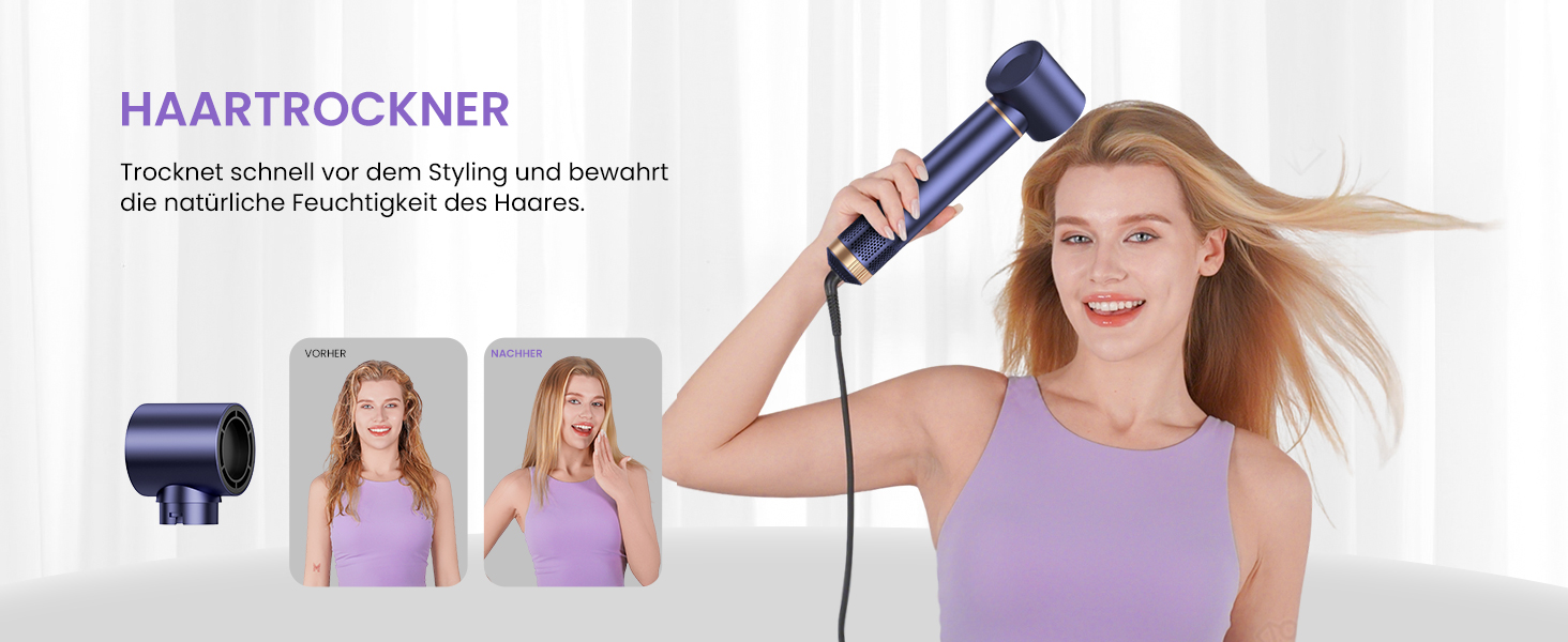 Mogawave Airstyler 5-в-1 Airbrush Pro 1000W: Фен-щітка, стайлер для волосся з іонізацією та обертанням
