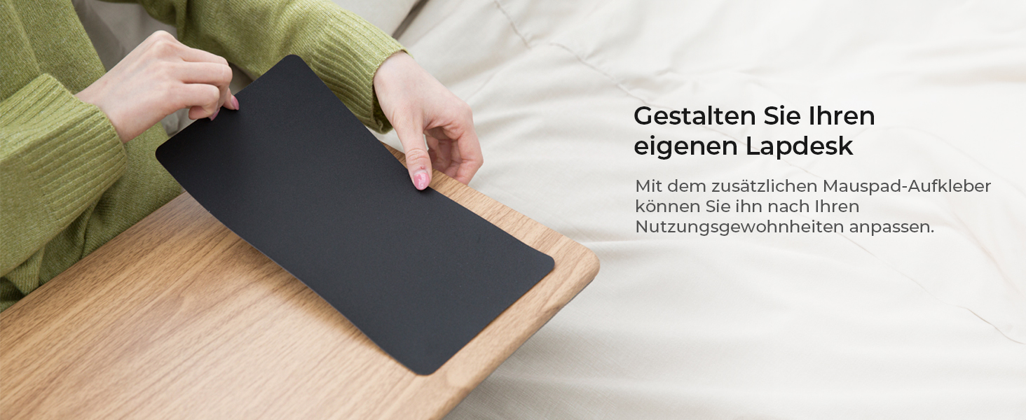 Підставка для ноутбука на колінах, L, з подушкою, для дому/офісу, 17 дюймів, 30.5 x 57 x 4.5 см, деревоподібний дизайн