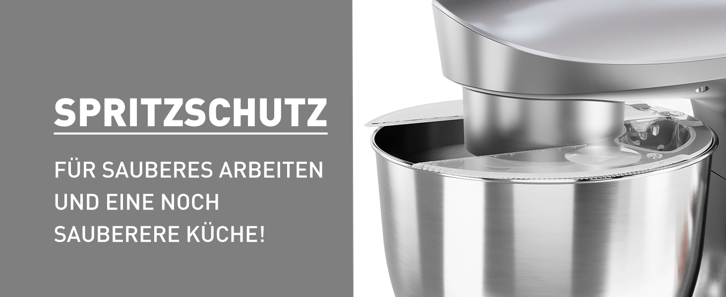 Кухонна машина Heinrich's 1500W з місткою чашею 6L (нержавіюча сталь)