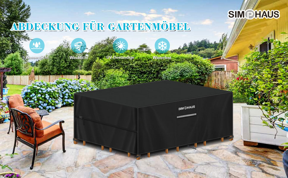 Захисний чохол для садовой меблів: стіл, вологостійкий, 220x140x75 см, 420D Oxford