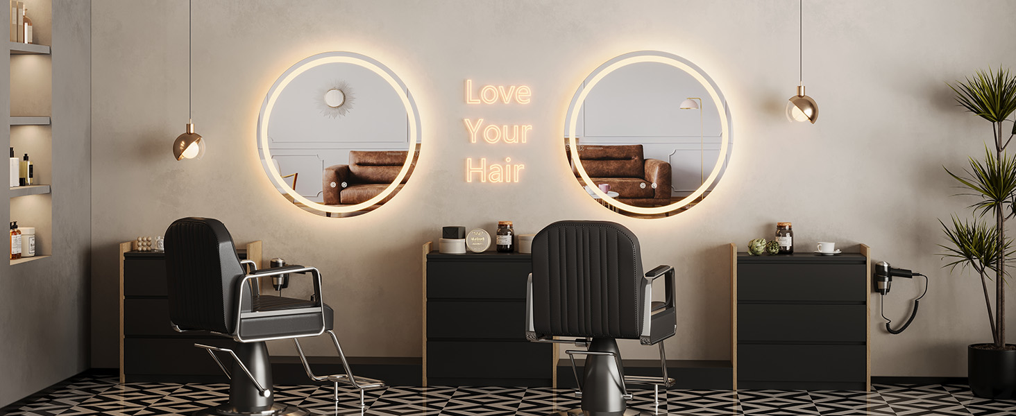 Дзеркало для ванної кімнати Porto Alegre з підсвічуванням, 60x80 см, протизапітніння, 3 кольори світла, регулювання яскравості, LED, сенсорний вимикач