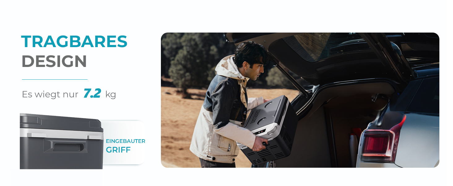 EUHOMY компресорний холодильник 10L (-20℃~20℃) 12/24V DC & 230V AC з Bluetooth, швидке охолодження 15 хв, для кемпінгу та подорожей