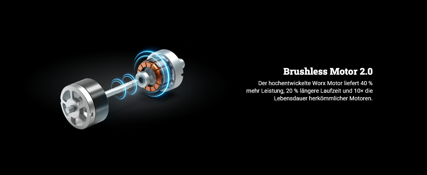 WORX WG737E акумуляторний газонокосарка Nitro 40V (2x20V) - безщітковий двигун, ширина зрізу 37 см, 6 рівнів висоти зрізу (20-70 мм), 40л травозбірник, 2x4Ah акумулятори та подвійний зарядний пристрій, без приводного колеса