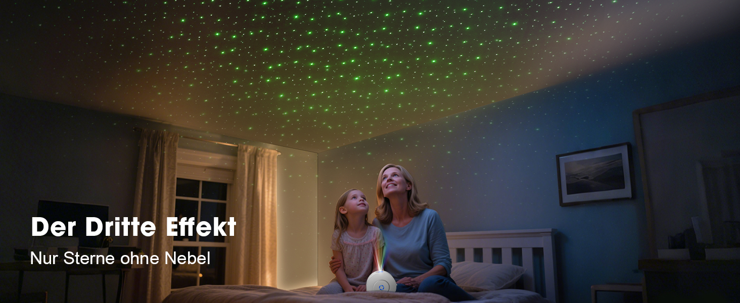 Проєктор зоряного неба Smart Sternenhimmel WiFi з пультом, додатком та голосовим керуванням, 16 млн кольорів, тихий (25 дБ), 4 кути нахилу - білий
