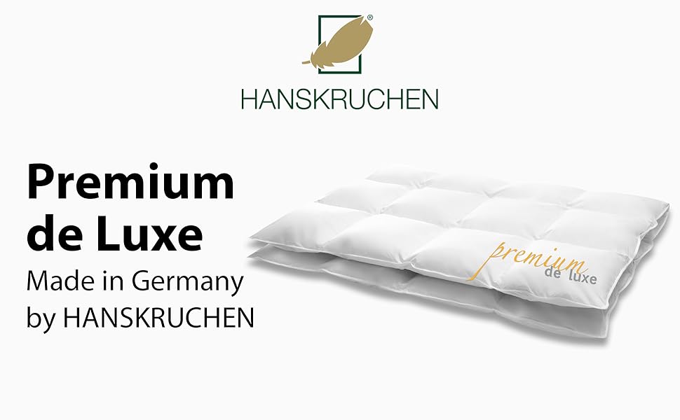 Пухова ковдра HANSKRUCHEN Premium 135x200 см - тепла, зимова, підходить для алергіків, виробництво Німеччина