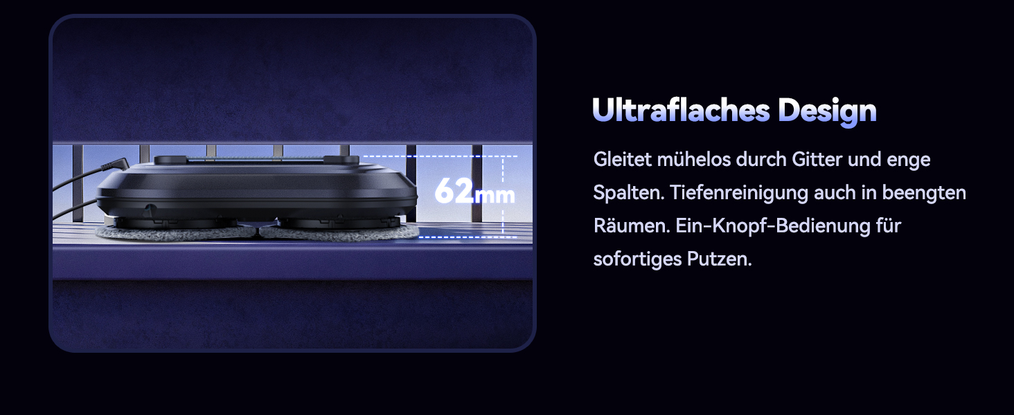 Робот для миття вікон Yeerain з функцією розпилення, потужність всмоктування 7000Pa, тиха робота, 3 режими очищення, інтелектуальна навігація, розпізнавання країв, в комплекті 10 мікрофібрових серветок сірого кольору 'Зоряне небо'