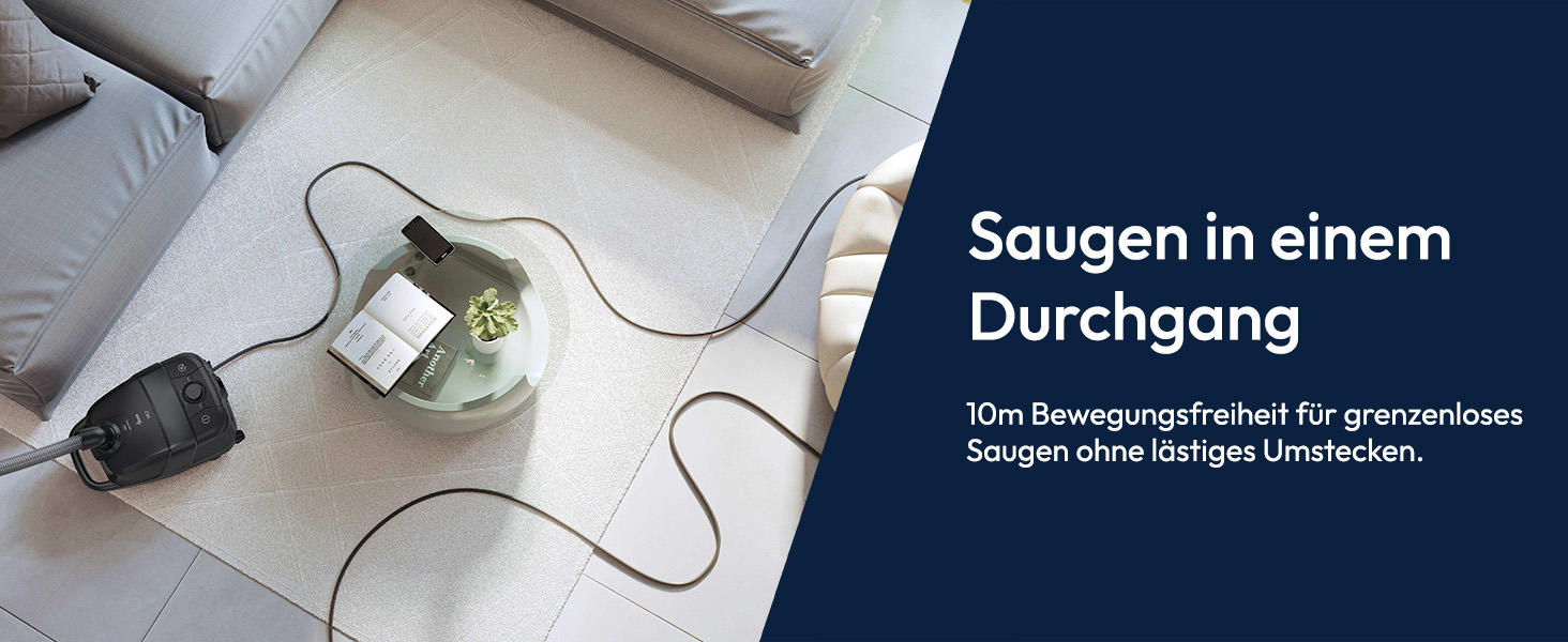 Пилсос Hoover HE2 Kompakter: для твердих поверхонь та килимів, мішок, фільтр EPA, 3.5л, аксесуари, 850W, 10м