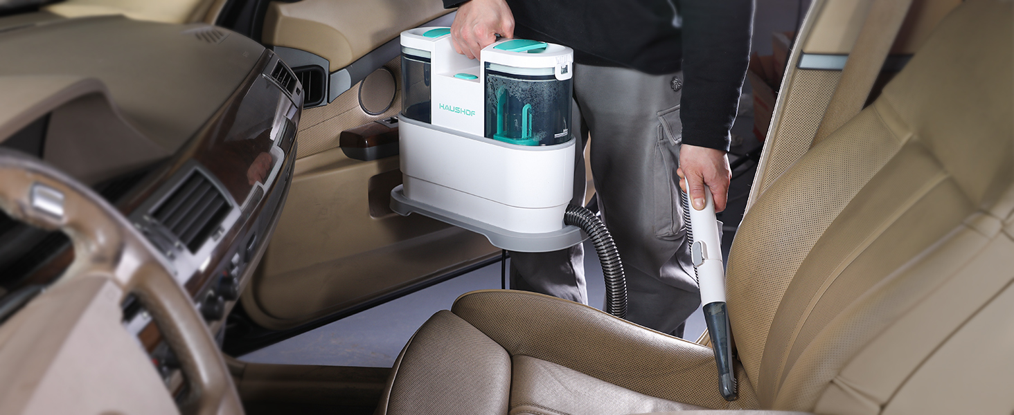 HAUSHOF StainZapper Pro: Миючий пилосос для килимів та меблів, 450W, 12kPa, 1.5+0.8L, з миючим засобом та щіткою для швів. Ефективний видалення плям з килимів, диванів, меблів та авто. Модель HH23111