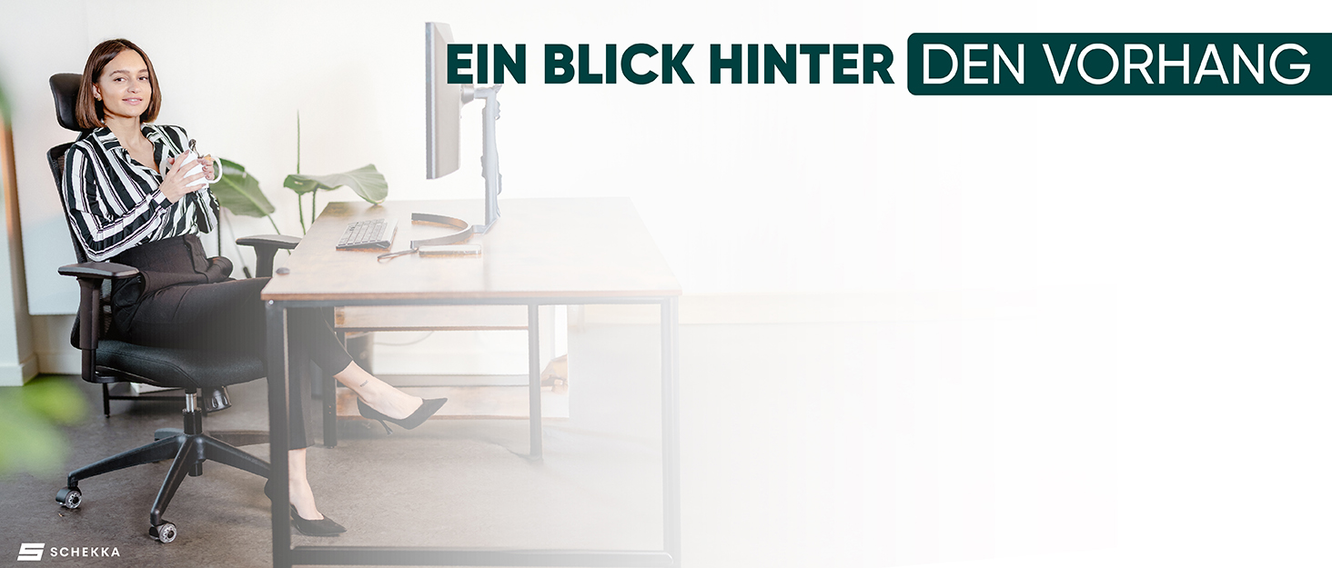 Ергономічне крісло Schekka® для офісу - переможець тестів. Індивідуальне регулювання, підтримка попереку, 3D підлокітники, дихаюча сітка. Макс. вага 150 кг, чорний колір, без підголівника.