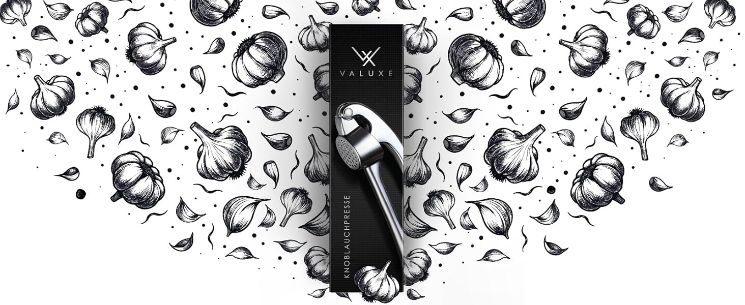 Пресс для часнику VALUXE® професійний, сріблястий, з важільним механізмом, для посудомийної машини