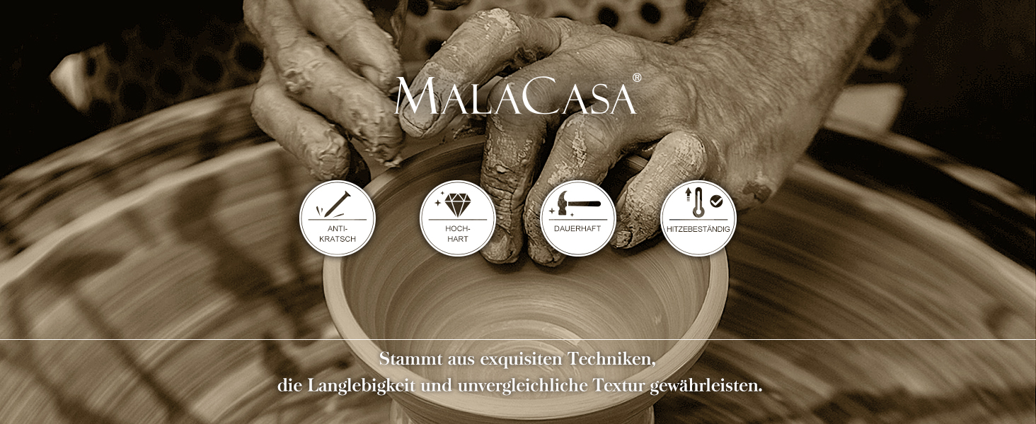 Набір посуду MALACASA LEILA Weiß для 6 осіб, 18 предметів, порцеляна, скандинавський стиль, білий