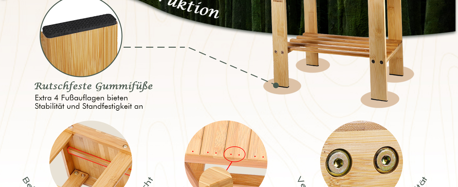 Вінтажний бамбуковий пуф-табурет - 27x23x25 см. Міцний, з неслизьким сидінням. Пуф, табурет, приліжний столик, дитячий стільчик, підставка.