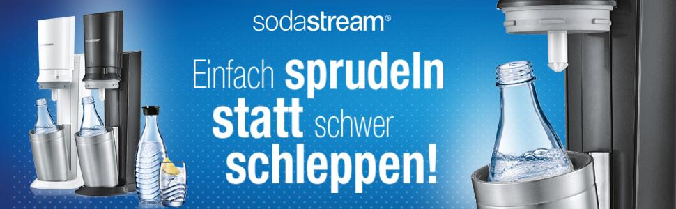Сифон для води SodaStream CRYSTAL 3.0 з 2 скляними карафанами по 0,7л та балоном CO2