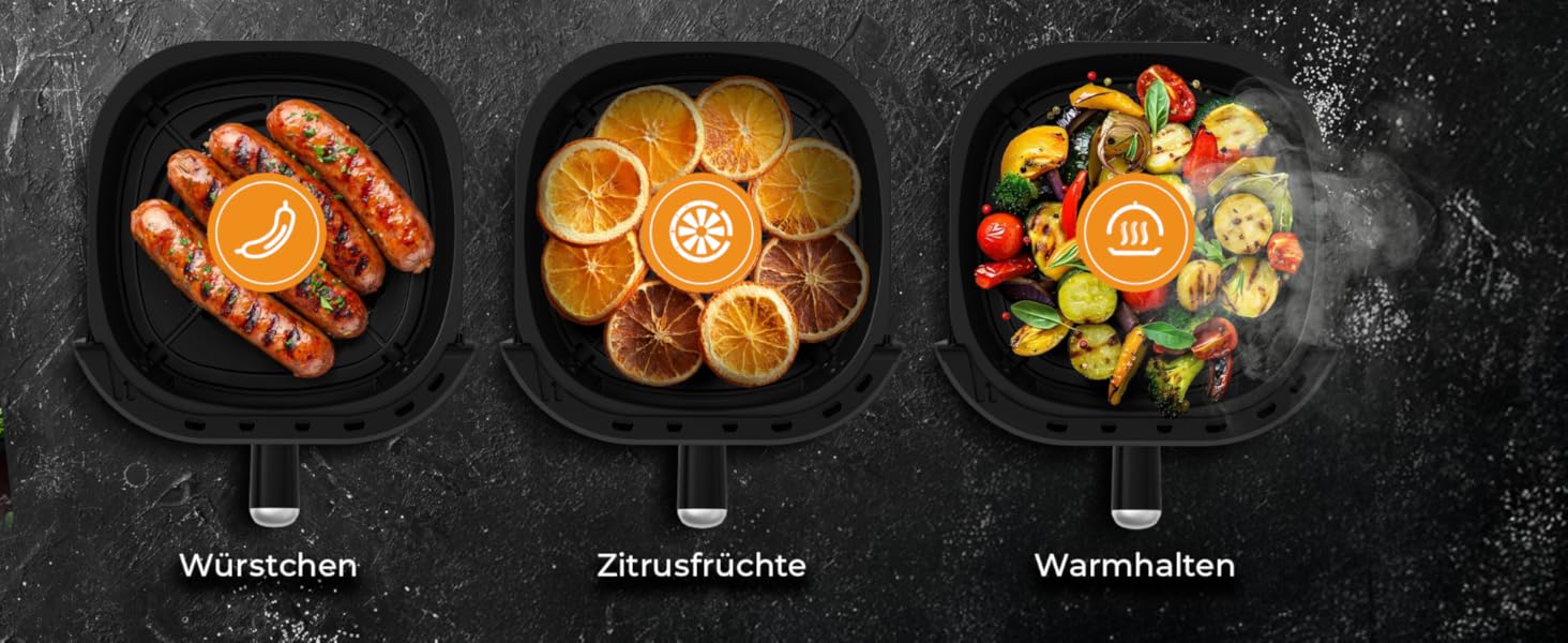 Фритюрниця Balter Airfryer HL-551T 5.5 л, чорна: 12 програм, 100 рецептів, з вікном