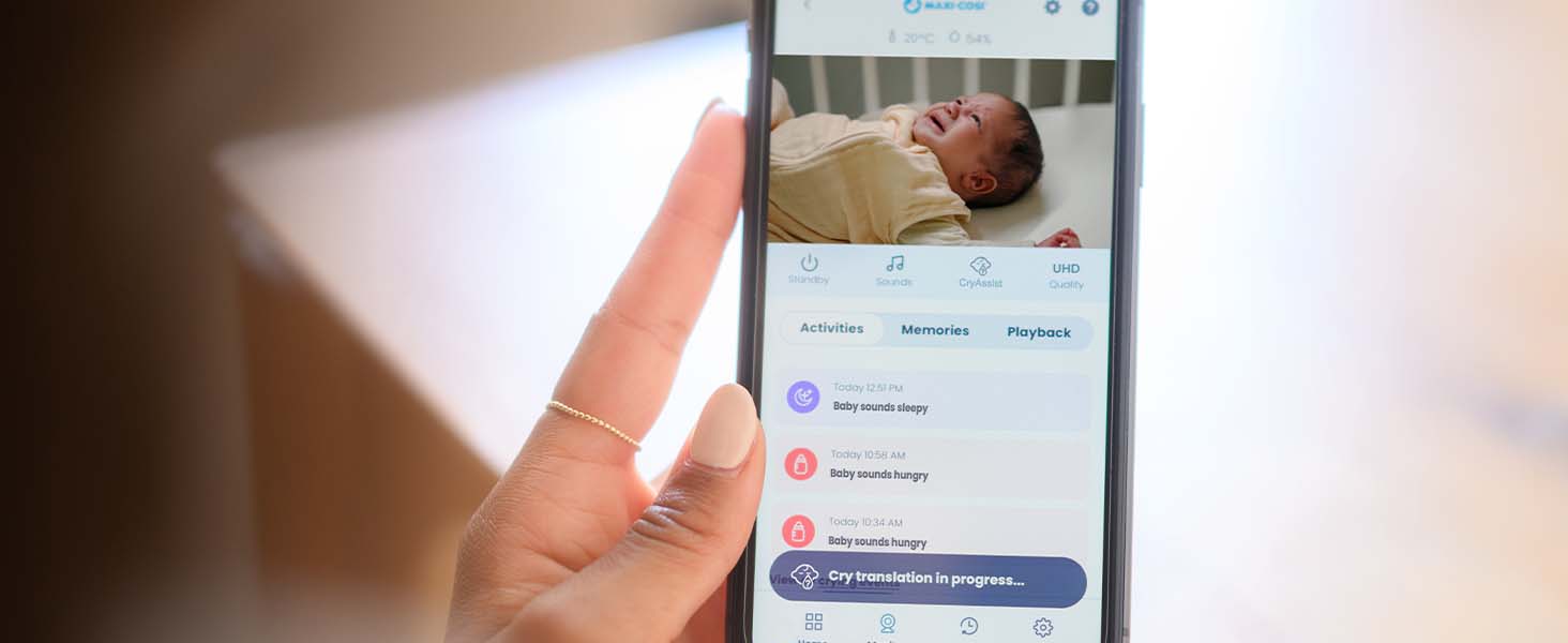 В-1 Baby HEPA для спальні (H13), від народження, алергія HEPA 13, частина Maxi-Cosi Connected Home сумісна з Alexa/Google Assistant (Baby Monitor Pro), 3-