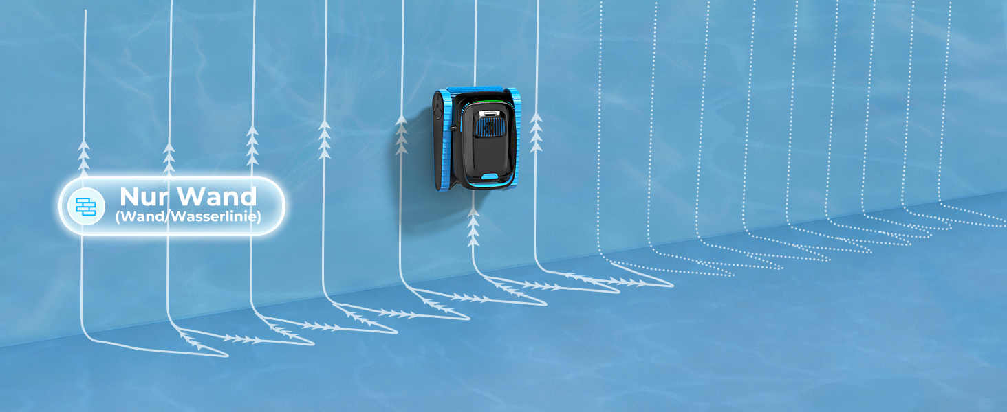 Робот-пилосос для басейну PC20 Poolroboter (2026) з Wi-Fi, очищення дна, стін та водної лінії, до 170 м²