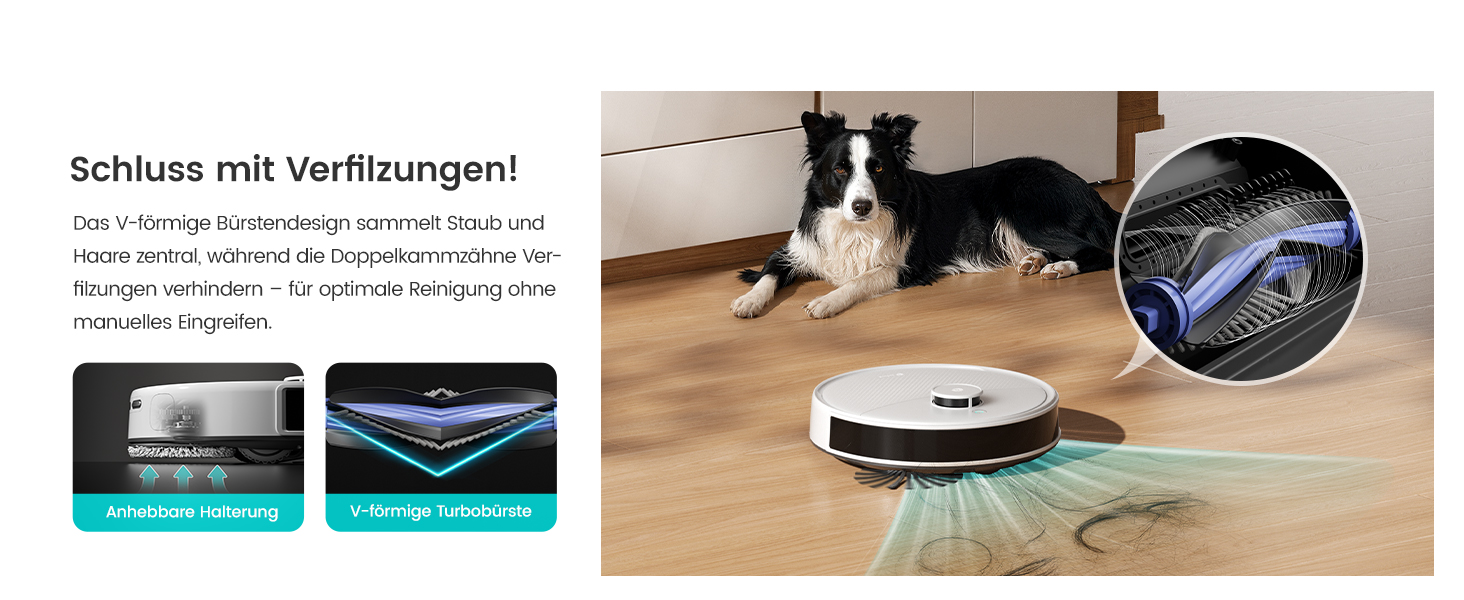 Робот-пилосос LEFANT M3 Gen2 з функцією миття, 12000Pa, автоматичне очищення, LiDAR, розпізнавання килима, керування через додаток Freemove 3.0 та голосове керування, 8 тижнів бездротової роботи