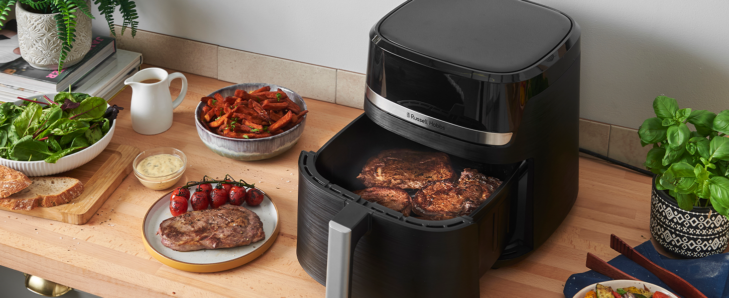 Фритюрниця Russell Hobbs SatisFry XXL 8.3л Rapid AirFryer з Rapid Air, 9 програм, сенсорний екран, гриль, піч, без олії, для піци 26см